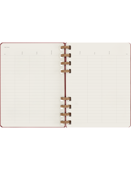 Kalendermärkmik Moleskine dateerimata 20x25cm, nädal, spiraal, punane