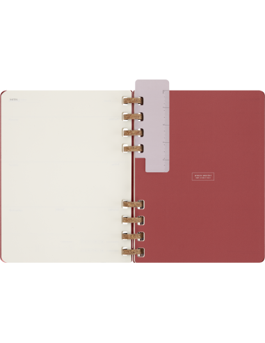 Kalendermärkmik Moleskine dateerimata 20x25cm, nädal, spiraal, punane