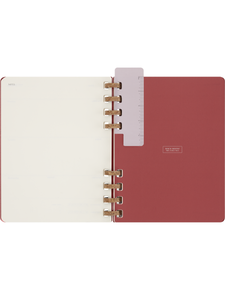 Kalendermärkmik Moleskine dateerimata 20x25cm, nädal, spiraal, punane
