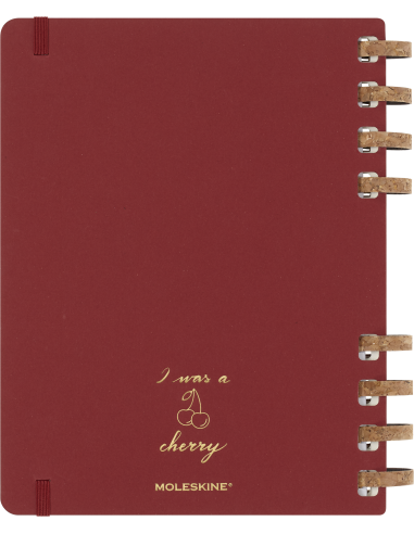 Kalendermärkmik Moleskine dateerimata 20x25cm, nädal, spiraal, punane