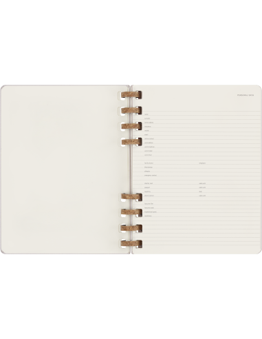 Kalendermärkmik Moleskine dateerimata 20x25cm, nädal, spiraal, valge