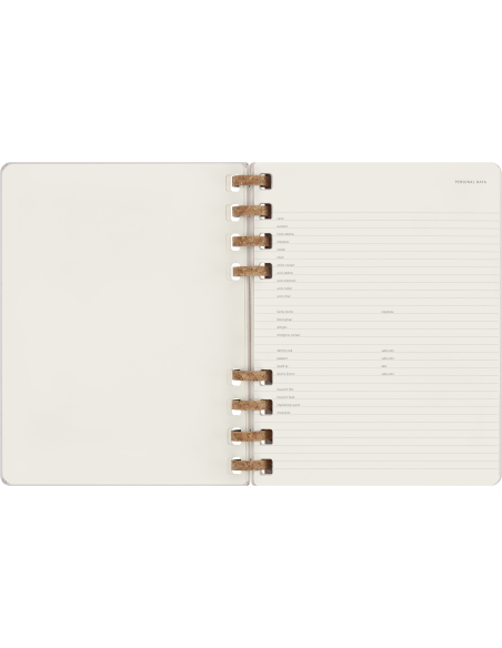 Kalendermärkmik Moleskine dateerimata 20x25cm, nädal, spiraal, valge