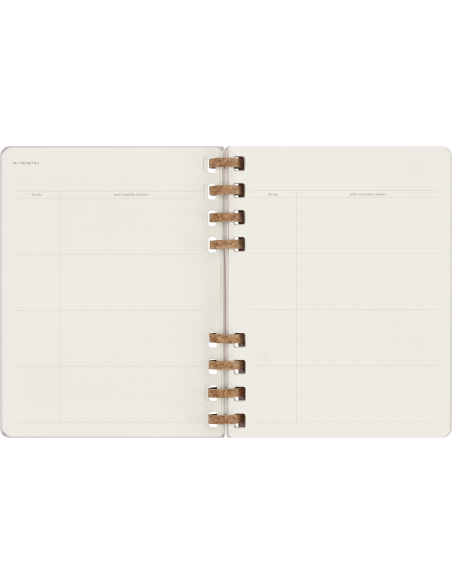 Kalendermärkmik Moleskine dateerimata 20x25cm, nädal, spiraal, valge