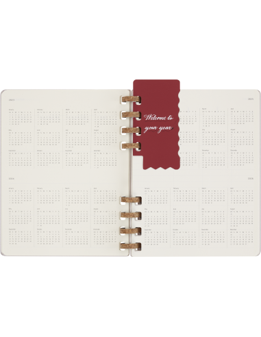Kalendermärkmik Moleskine dateerimata 20x25cm, nädal, spiraal, valge