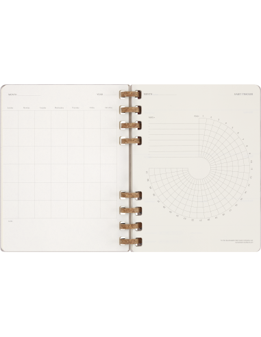 Kalendermärkmik Moleskine dateerimata 20x25cm, nädal, spiraal, valge