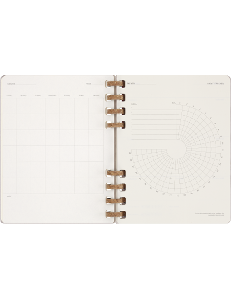 Kalendermärkmik Moleskine dateerimata 20x25cm, nädal, spiraal, valge