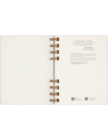 Kalendermärkmik Moleskine dateerimata 20x25cm, nädal, spiraal, valge