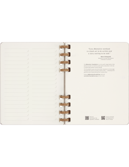Kalendermärkmik Moleskine dateerimata 20x25cm, nädal, spiraal, valge