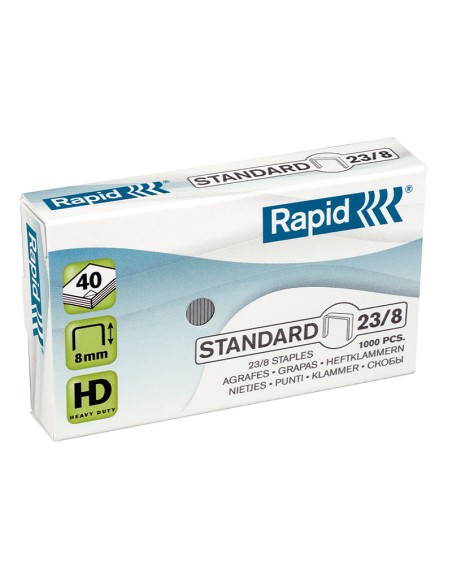 STAPLES RAPID 23/8mm 1M G Stand. 1000pcs