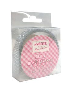 Dekoratiivlint deVENTE helmed 16mmx50cm valge