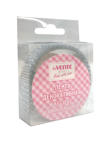 Dekoratiivlint deVENTE helmed 16mmx50cm valge