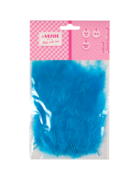 Dekoratiivsed suled deVENTE 10-15cm 30tk/pk, naturaalsed kalkuni, helesinised