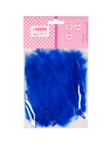 Dekoratiivsed suled deVENTE 10-15cm 30tk/pk, naturaalsed kalkuni, sinised