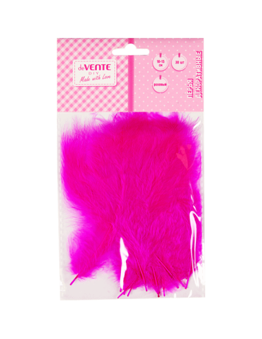 Dekoratiivsed suled deVENTE 10-15cm 30tk/pk, naturaalsed kalkuni, roosad