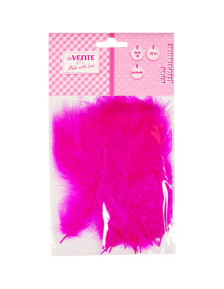 Dekoratiivsed suled deVENTE 10-15cm 30tk/pk, naturaalsed kalkuni, roosad