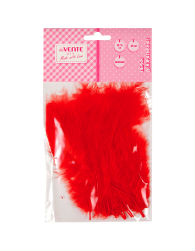 Dekoratiivsed suled deVENTE 10-15cm 30tk/pk, naturaalsed kalkuni, punased