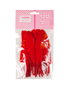 Dekoratiivsed suled deVENTE 10-15cm 30tk/pk, naturaalsed hani, punased