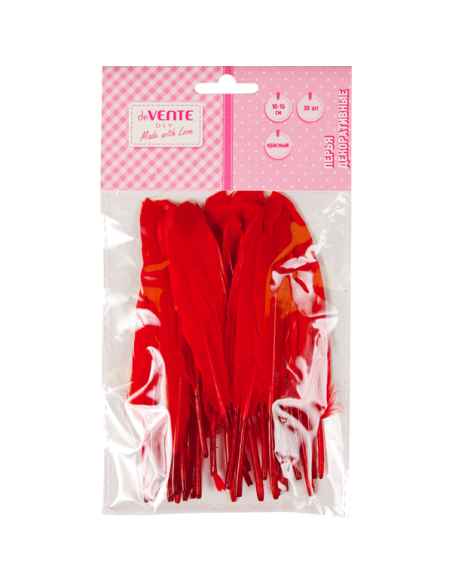 Dekoratiivsed suled deVENTE 10-15cm 30tk/pk, naturaalsed hani, punased