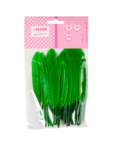 Dekoratiivsed suled deVENTE 10-15cm 30tk/pk, naturaalsed hani, rohelised