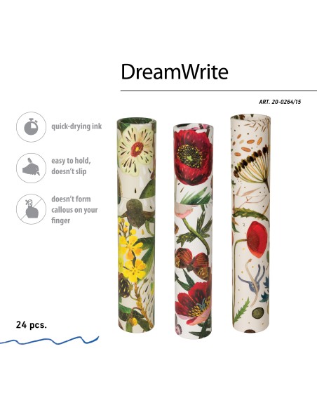 Pastapliiats Bruno Visconti DreamWrite Flora.Bloom flowers 0.7mm sinine assortii