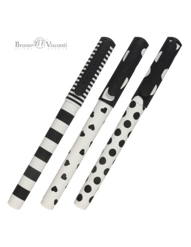 Pastapliiats Bruno Visconti DreamWrite Black&White 0.7mm sinine assortii