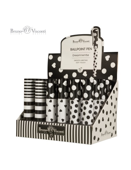 Pastapliiats Bruno Visconti DreamWrite Black&White 0.7mm sinine assortii