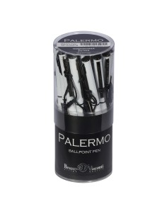 Blue ink metal body ballpen "PALERMO" 0,7 MM, white body 2