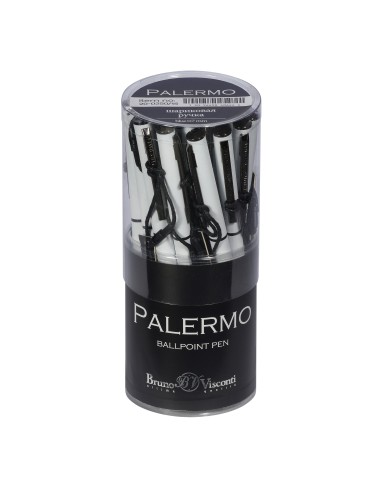 Blue ink metal body ballpen "PALERMO" 0,7 MM, white body