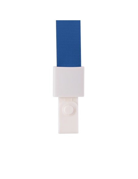 Kaelapael DELI 45x1cm tume sinine, plastikust kinnitus (valge clip)
