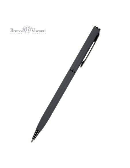 Blue ink metal body ballpen "PALERMO" 0,7 MM, graphite body