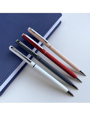 Blue ink metal body ballpen "PALERMO" 0,7 MM, graphite body