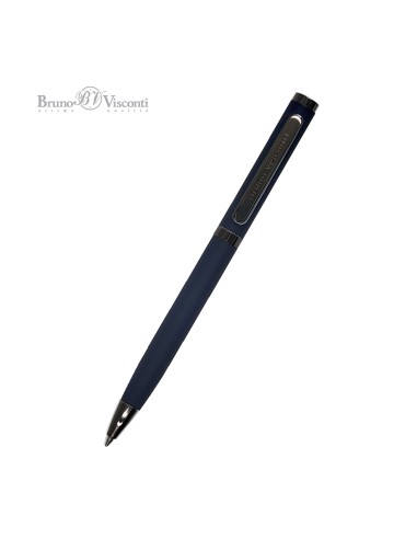 Blue ink metal body ballpen "FIRENZE" 1,0 MM, blue body