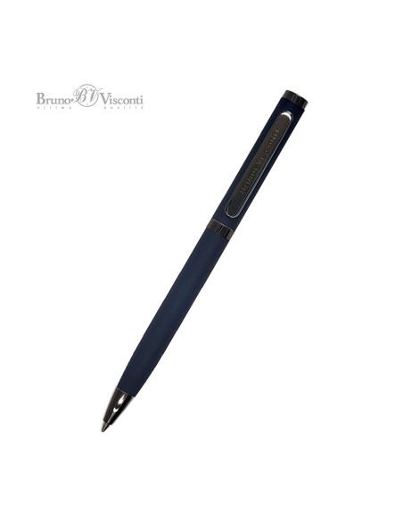 Blue ink metal body ballpen "FIRENZE" 1,0 MM, blue body