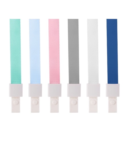Kaelapael DELI 45x1cm tume sinine, plastikust kinnitus (valge clip)