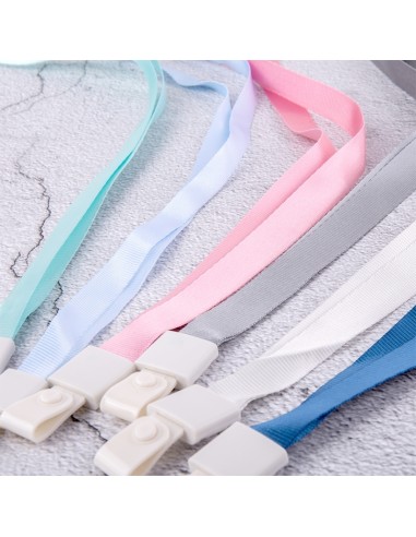 Kaelapael DELI 45x1cm tume sinine, plastikust kinnitus (valge clip)