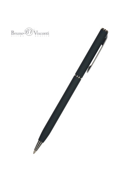 Blue ink metal body ballpen "PALERMO" 0,7 MM, blue-black body