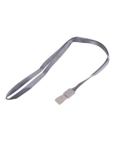 Kaelapael DELI 45x1cm hall, plastikust kinnitus (valge clip)