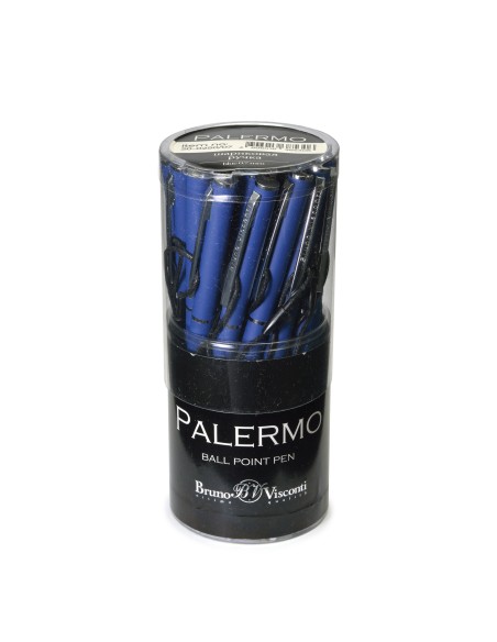 Blue ink metal body ballpen "PALERMO" 0,7 MM, blue body