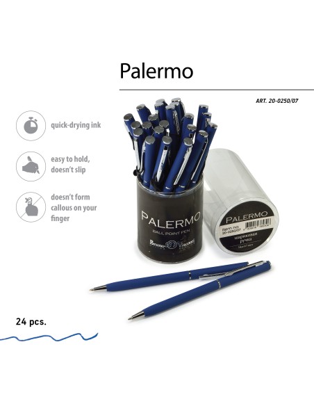 Pastapliiats Bruno Visconti "PALERMO" 0,7mm, sinine