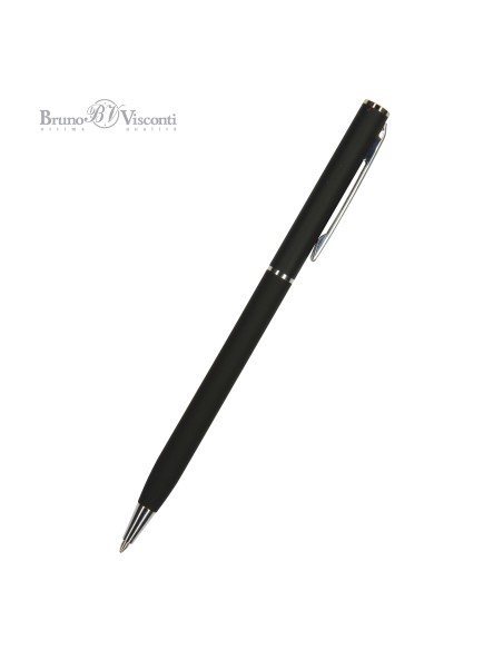 Blue ink metal body ballpen "PALERMO" 0,7 MM, black body