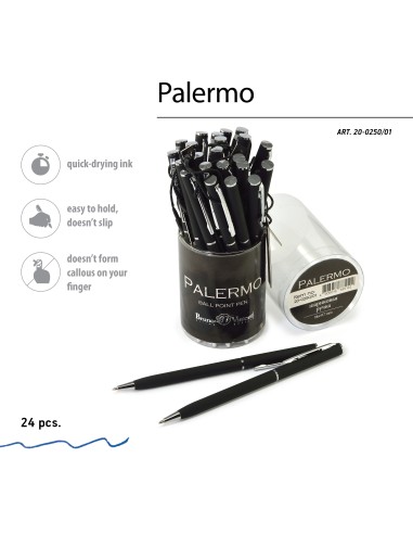 Pastapliiats Bruno Visconti "PALERMO" 0,7mm, must