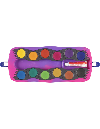 Vesivärvid Faber-Castell Connector Unicorn 12 värvi