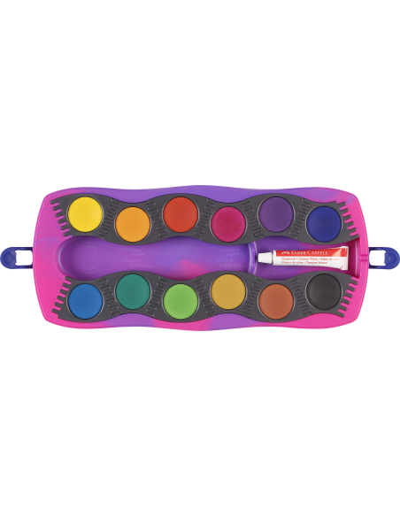 Vesivärvid Faber-Castell Connector Unicorn 12 värvi