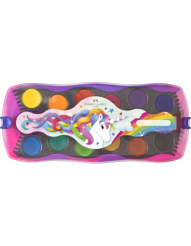 Vesivärvid Faber-Castell Connector Unicorn 12 värvi