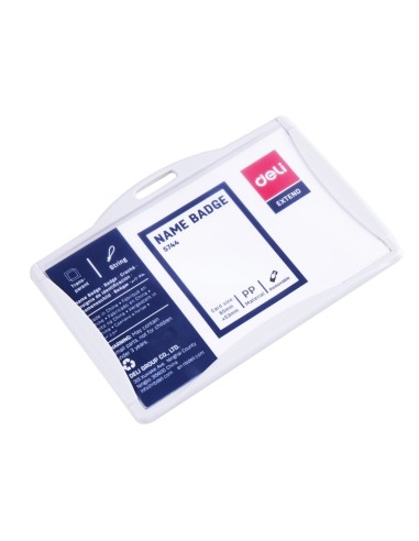 Kaardihoidja kaelapaelaga DELI 85x53mm hall