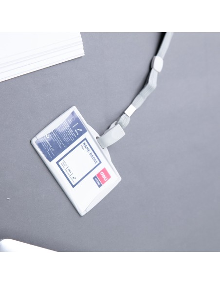 Hard PP Lanyard Name Badge 85×53mm