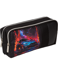 Pencil Case deVENTE "Speed Zone", Oval, 20x9x6 cm, Black