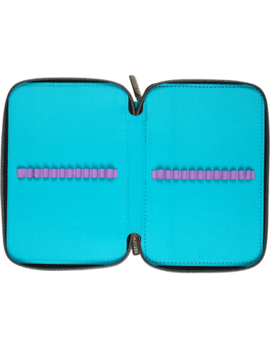 Pencil Case deVENTE "Paris Girl", Double-sided, 21x14x5.2 cm, Pink