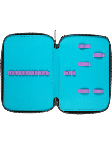 Pencil Case deVENTE "Paris Girl", Double-sided, 21x14x5.2 cm, Pink