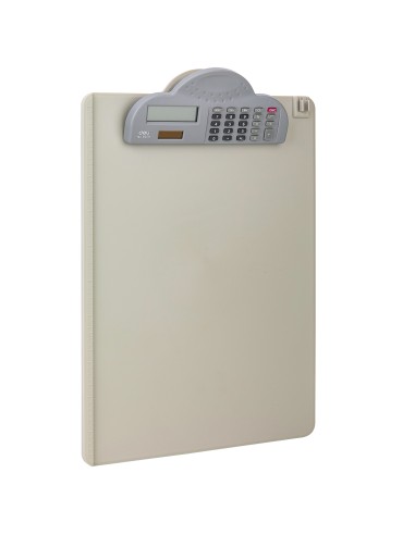 Clipboard A4 grey with calculator